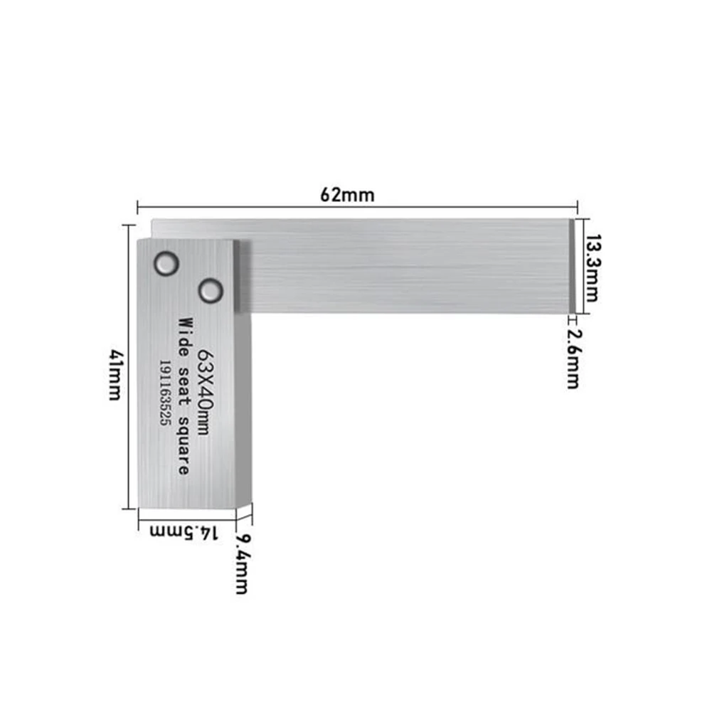 90 Degree Right Angle Ruler Square Wide Edge Shape Carbon Steel Ruler Gauge Blade Measuring Tool For Measuring Right Angles
90 Degree Right Angle Ruler Square Wide Edge Shape Carbon Steel Ruler Gauge Blade Measuring Tool For Measuring Right Angles