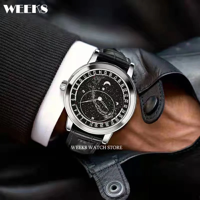 Full-automatic Gypsophila Dial Watches for Men Corium Strap Luxury Brand Automatic Mechanical Male Wristwatch Luminous Man Reloj
Full-automatic Gypsophila Dial Watches for Men Corium Strap Luxury Brand Automatic Mechanical Male Wristwatch Luminous Man Reloj