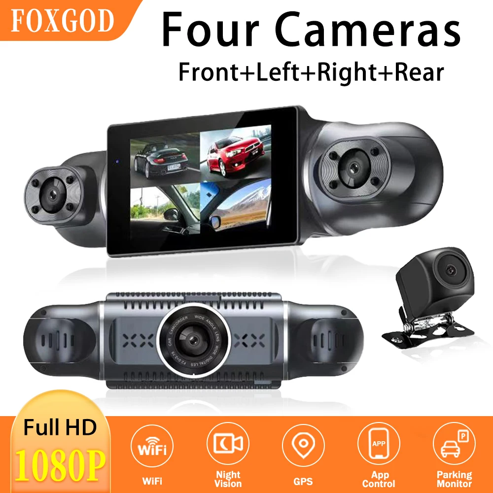 Car DVR Dash Cam 3.0‘’ IPS HD1080P WiFi 4Channel GPS 24H Parking Monitor Black Box Dashboard Camera Night Registrator Recorder
Car DVR Dash Cam 3.0‘’ IPS HD1080P WiFi 4Channel GPS 24H Parking Monitor Black Box Dashboard Camera Night Registrator Recorder