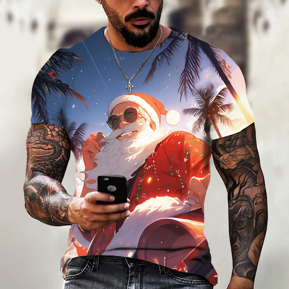 Fashion Christmas T-Shirt Men'S T-Shirt Short Sleeve 3d Coconut Tree Printed T-Shirt Men'S Casual Party Oversized O Neck Top
Fashion Christmas T-Shirt Men'S T-Shirt Short Sleeve 3d Coconut Tree Printed T-Shirt Men'S Casual Party Oversized O Neck Top