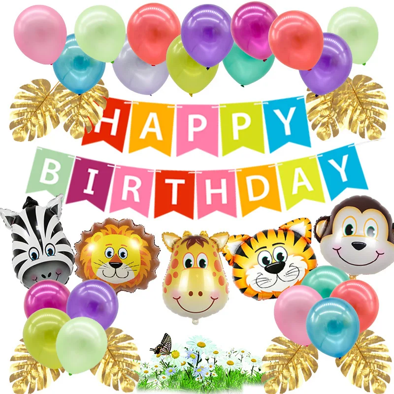 Birthday Party Decoration Balloon Set DIY Happy Birthday Accessories Supplies Forest Animals Balloon Pull Flag Banner
Birthday Party Decoration Balloon Set DIY Happy Birthday Accessories Supplies Forest Animals Balloon Pull Flag Banner