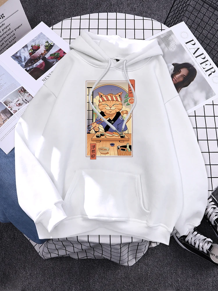 Ukiyo-E Cat Samurai Eating Sushi Printing Mens Hooded Street Soft Sweatshirts Daily Casual Pullover Street Aesthetic Outerwear
Ukiyo-E Cat Samurai Eating Sushi Printing Mens Hooded Street Soft Sweatshirts Daily Casual Pullover Street Aesthetic Outerwear