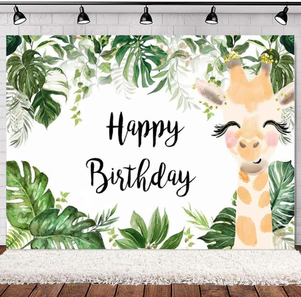 Photography Backdrop Safari Animals Giraffe Forest Theme Background Jungle Theme Party Decor Happy Birthday Party Banner Props
Photography Backdrop Safari Animals Giraffe Forest Theme Background Jungle Theme Party Decor Happy Birthday Party Banner Props
