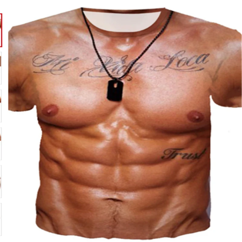 New Muscle Male Printing 3D T-shirt Round Neck Short-sleeved T-shirt Men's Casual T-shirt Top
New Muscle Male Printing 3D T-shirt Round Neck Short-sleeved T-shirt Men's Casual T-shirt Top