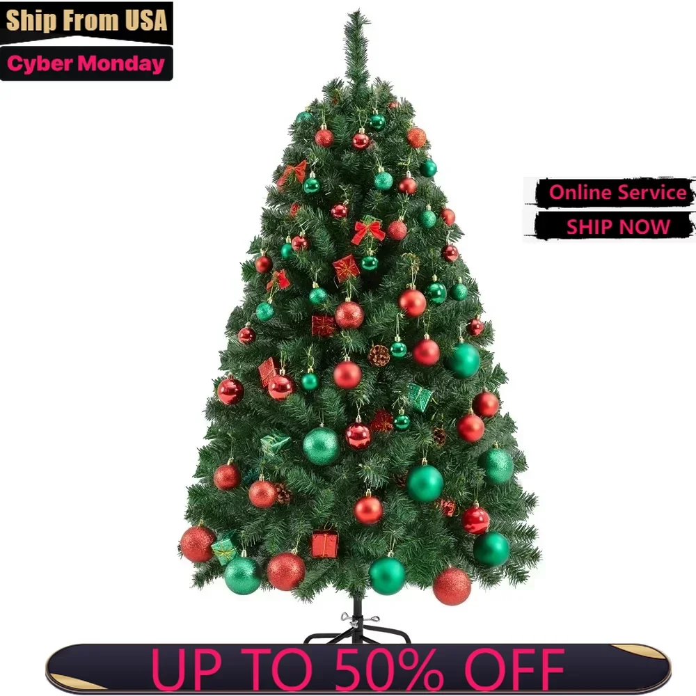 4.5’Hinged Spruce Artificial Christmas Tree for Holiday Decorative, Green
4.5’Hinged Spruce Artificial Christmas Tree for Holiday Decorative, Green