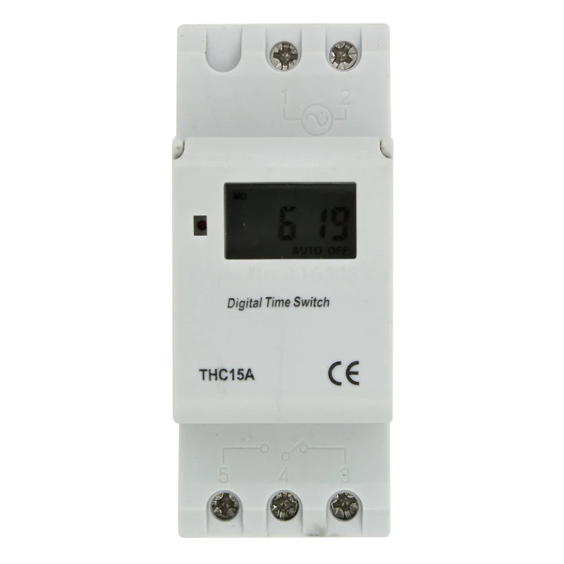 

THC15A Microcomputer Electronic Weekly Programmable Digital TIMER SWITCH Time Relay Control 220V AC 16A Din Rail Mount