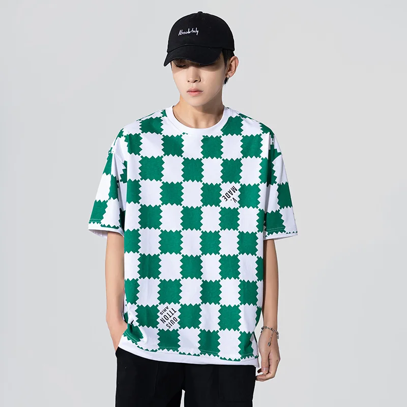 Men Cotton Summer Tshirt Plaid Hot Fashion Hiphop Loose Casual Daily Wear Male Young Soft Trendy Art Tops Tees
Men Cotton Summer Tshirt Plaid Hot Fashion Hiphop Loose Casual Daily Wear Male Young Soft Trendy Art Tops Tees