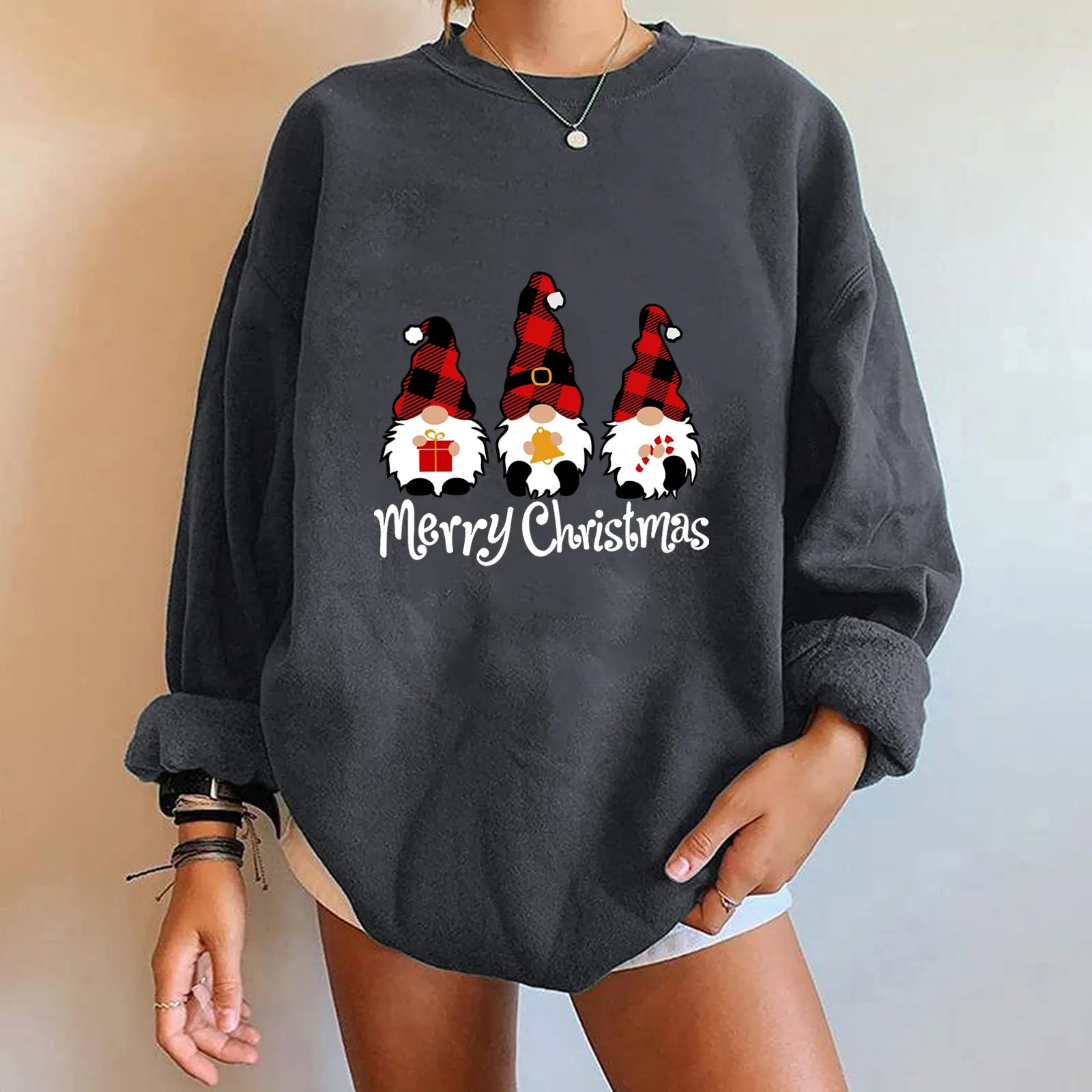Jogging Outfits Women Set Christmas Womens Casual Long Sleeve Crew Neck Letter Printed Hoodless Womens Sweaters Zipper Front
Jogging Outfits Women Set Christmas Womens Casual Long Sleeve Crew Neck Letter Printed Hoodless Womens Sweaters Zipper Front