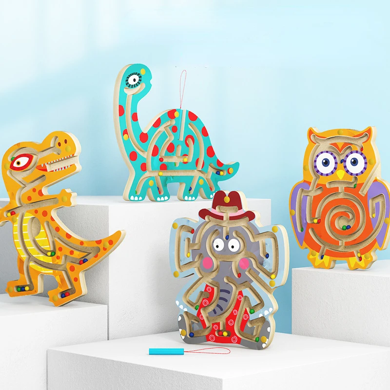 Wooden children's magnetic pen movement animal maze exercise logical thinking hands-on brain toys
Wooden children's magnetic pen movement animal maze exercise logical thinking hands-on brain toys