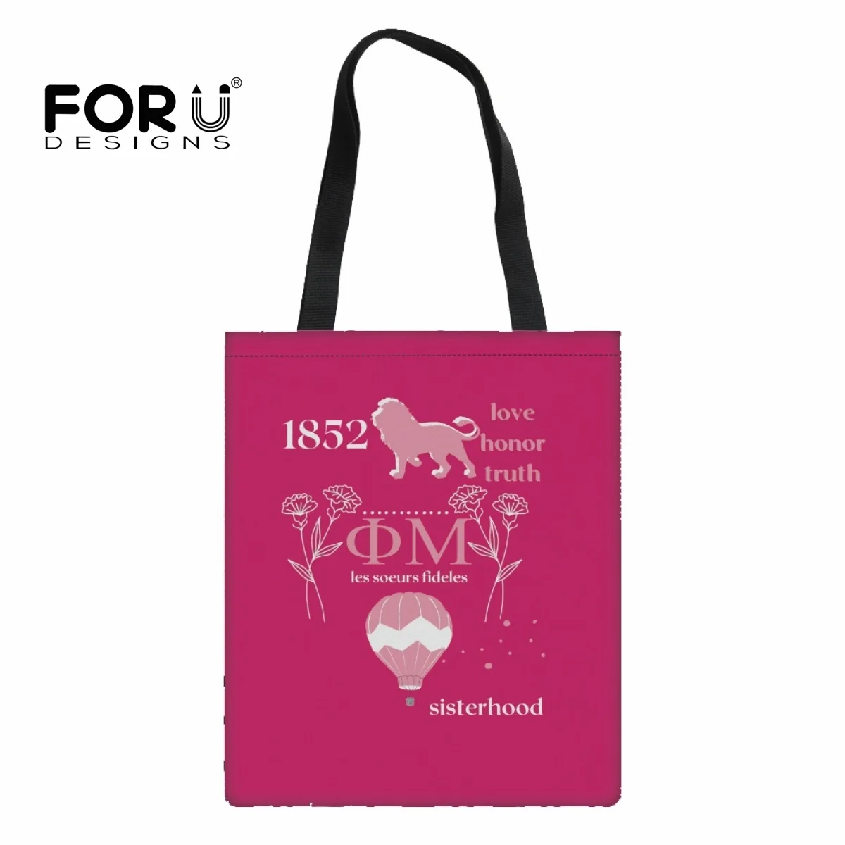 FORUDESIGNS Phi Mu Greek Letter Printing Tote Portable Shoulder Bag Women Handbags Foldable Travel Grocery Pouch Reusable Shop
FORUDESIGNS Phi Mu Greek Letter Printing Tote Portable Shoulder Bag Women Handbags Foldable Travel Grocery Pouch Reusable Shop