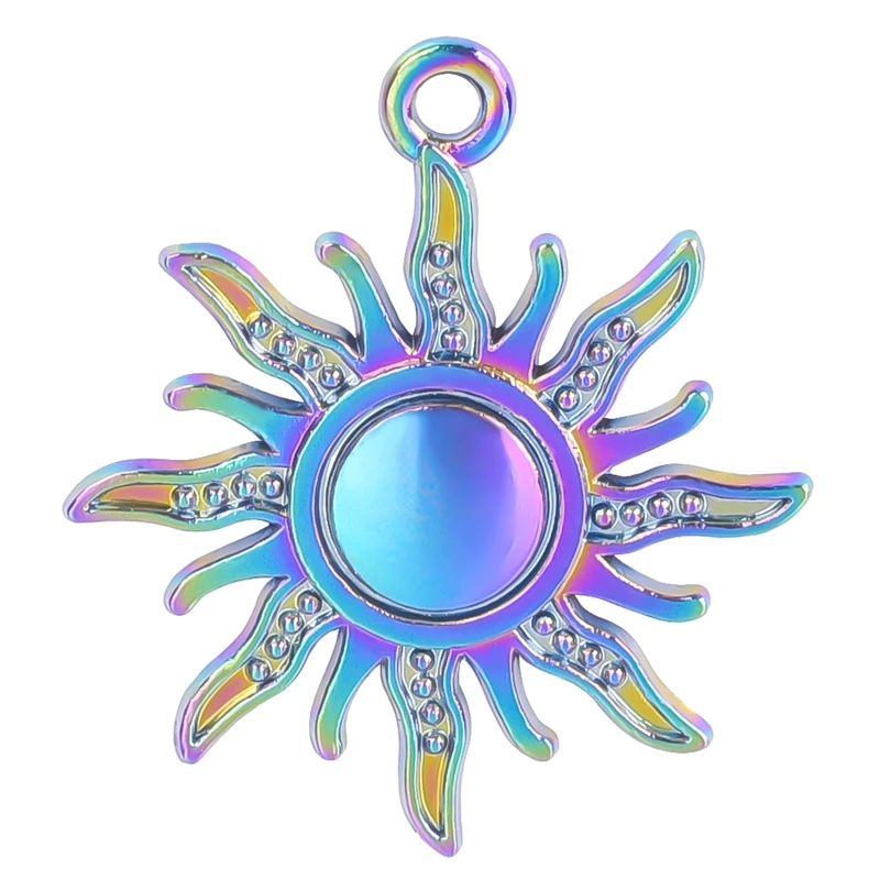 10PCS DIY Craft Sun Charms Alloy Rainbow Color Pendant Accessory Necklace Earring Keychain Bulk Jewelry Making For Gift Friend
10PCS DIY Craft Sun Charms Alloy Rainbow Color Pendant Accessory Necklace Earring Keychain Bulk Jewelry Making For Gift Friend