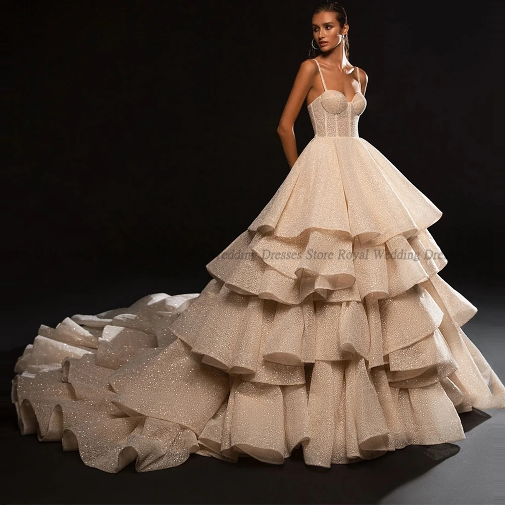 Exquisite A Line Wedding Dresses Draped Spaghetti Sleeveless Layered Sequin Open Back 2022 Summer Floor Length Gowns Robe De Ma
Exquisite A Line Wedding Dresses Draped Spaghetti Sleeveless Layered Sequin Open Back 2022 Summer Floor Length Gowns Robe De Ma