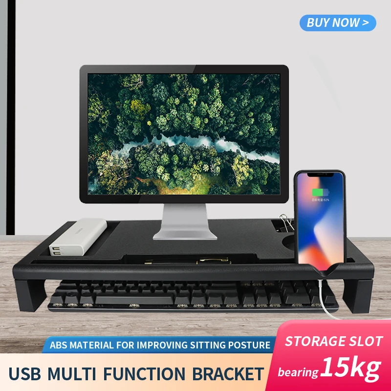 Multifunction Desktop Monitor Stand Computer Screen Riser Computer Organizer Plinth Desk Holder For Notebook Keyboard Storage
Multifunction Desktop Monitor Stand Computer Screen Riser Computer Organizer Plinth Desk Holder For Notebook Keyboard Storage