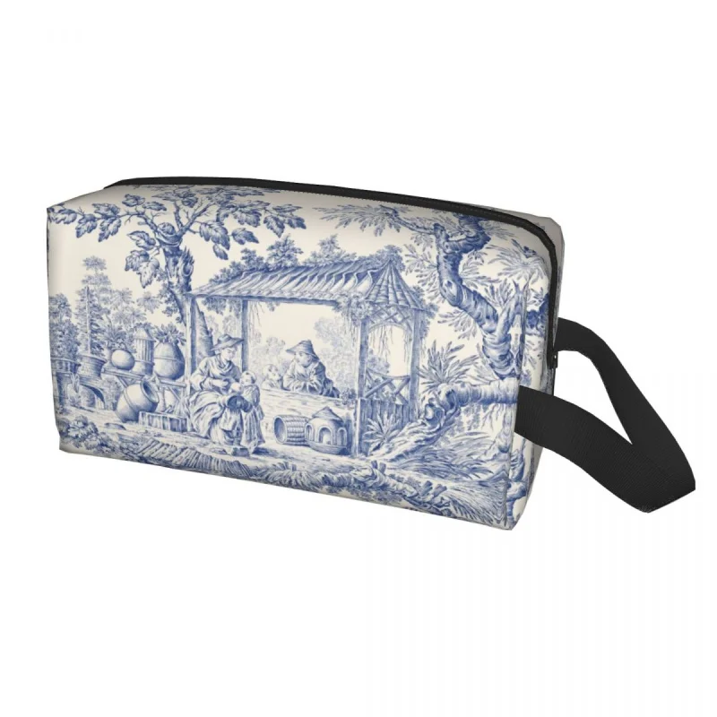 Vintage Classic French Toile De Jouy Navy Blue Motif Pattern Makeup Bag Travel Cosmetic Organizer Kawaii Storage Toiletry Bags
Vintage Classic French Toile De Jouy Navy Blue Motif Pattern Makeup Bag Travel Cosmetic Organizer Kawaii Storage Toiletry Bags