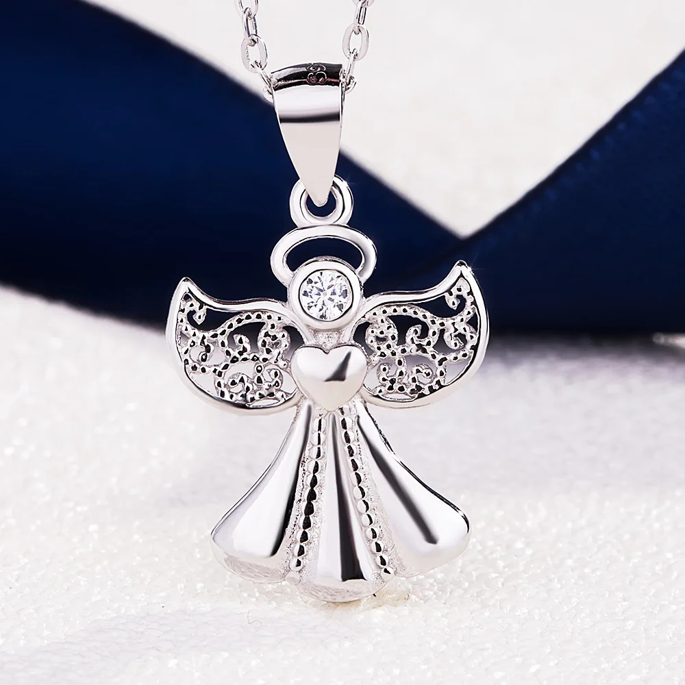 Angel Pendant Silver S925 Hollow Out Inlaid Zircon Rhodium Plated Necklace Women's Party Jewelry
Angel Pendant Silver S925 Hollow Out Inlaid Zircon Rhodium Plated Necklace Women's Party Jewelry