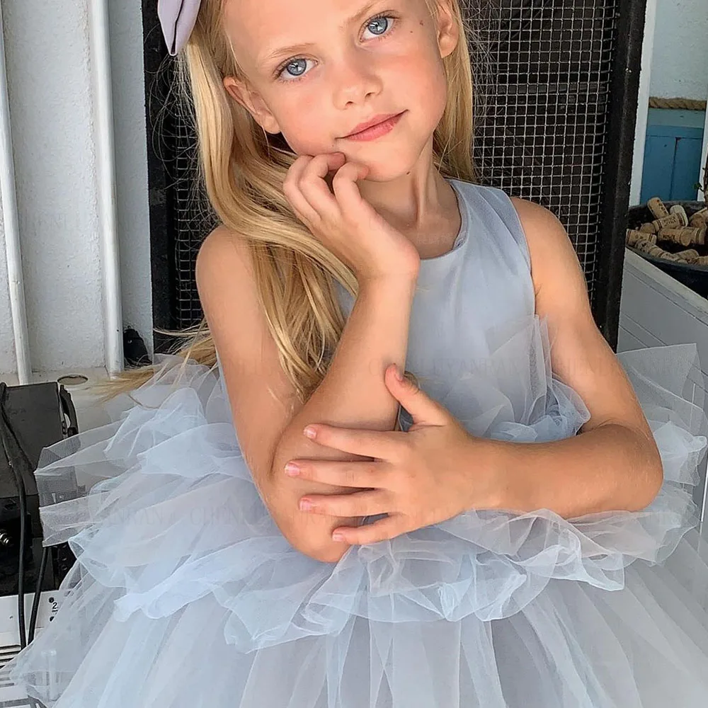 Tulle Flower Girls Dresses 2023 O-Neck Knee-Length Short Kids Wedding Party Dress A-Line Gray Cute Zipper Girl Princess Gowns
Tulle Flower Girls Dresses 2023 O-Neck Knee-Length Short Kids Wedding Party Dress A-Line Gray Cute Zipper Girl Princess Gowns
