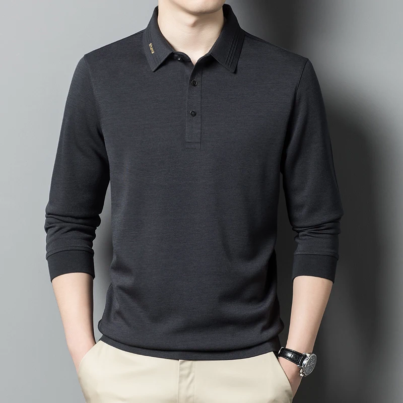 Winter Wool Long-Sleeved T-shirt Men's Lapel Young and Middle-Aged Business Casual Bottoming Polo Shirt Top
Winter Wool Long-Sleeved T-shirt Men's Lapel Young and Middle-Aged Business Casual Bottoming Polo Shirt Top