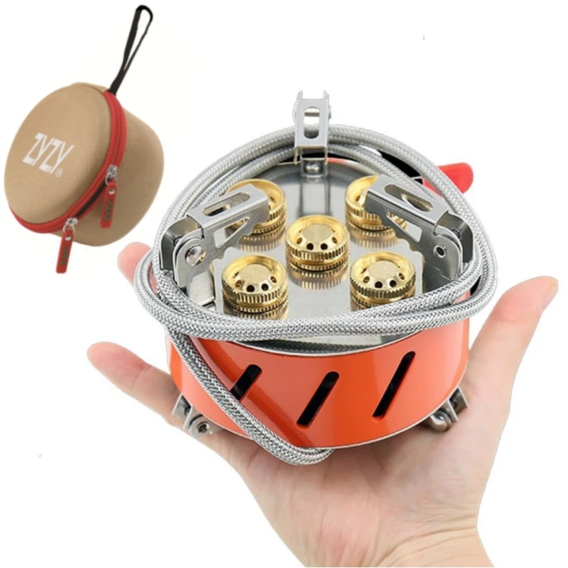 

New Outdoor Strong Fire Power Camping Stove Portable Backpacking Tourist Burner Picnic Gas Stove Propane Butane Gas Furnace