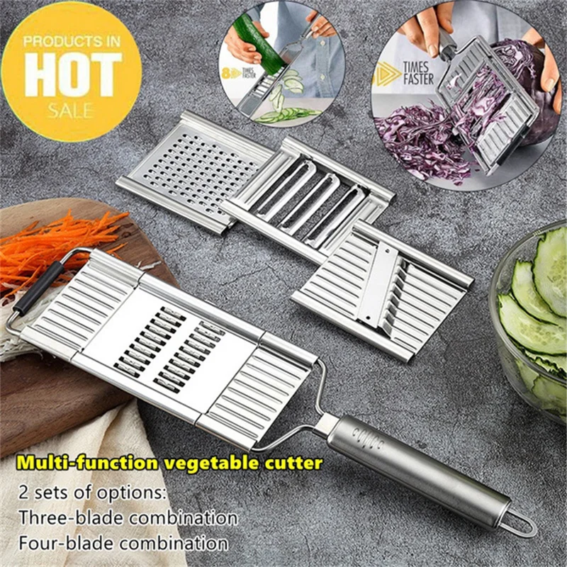 Kitchen Artifact Multifunctional Vegetable Slicer 304 Stainless Steel Vegetable Cutter Fruit Potato Peeler Kitchen Accessories
Kitchen Artifact Multifunctional Vegetable Slicer 304 Stainless Steel Vegetable Cutter Fruit Potato Peeler Kitchen Accessories