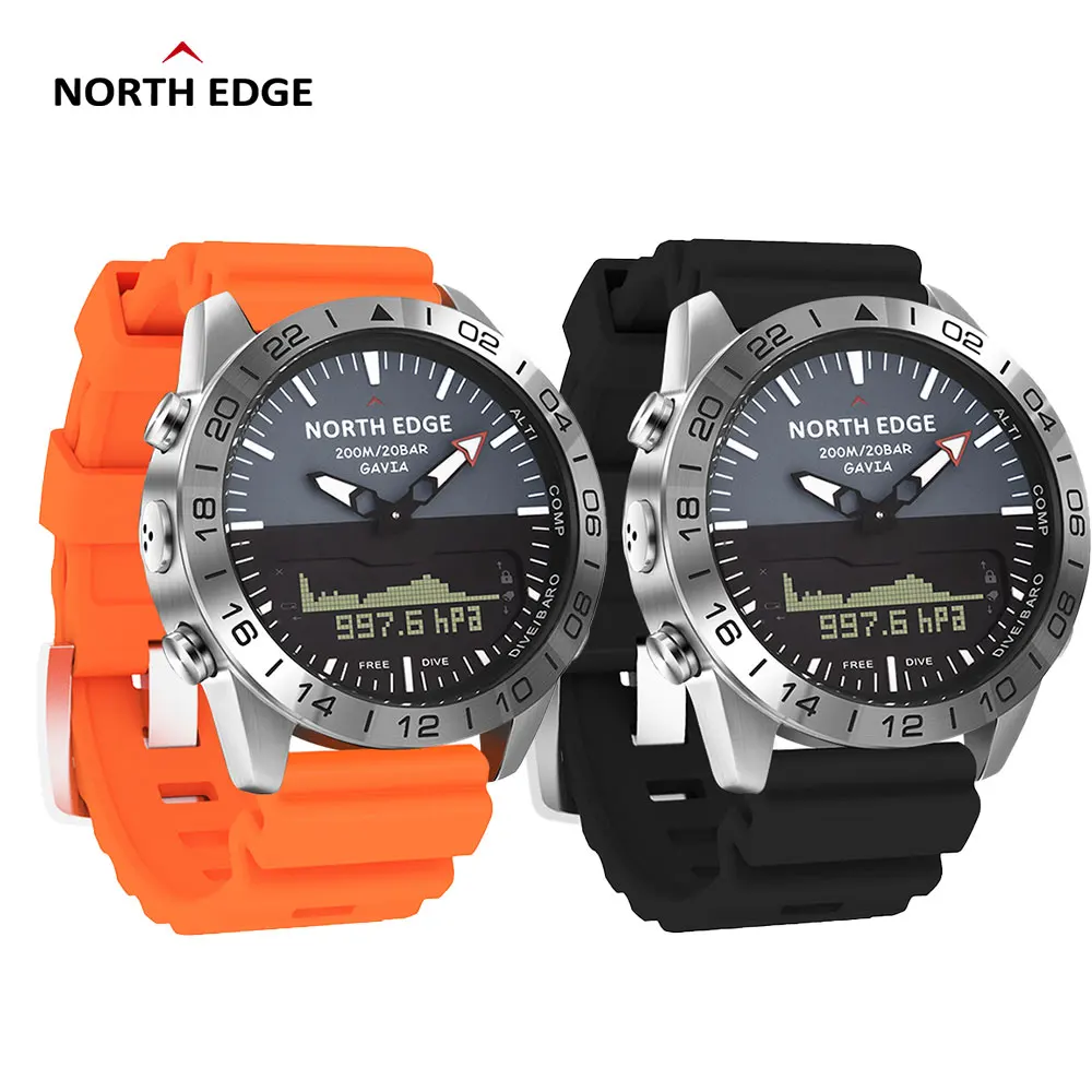 Оригинальные Смарт-часы North Edge GAVIA 2 мужские часы водонепроницаемые 200 м альтиметр