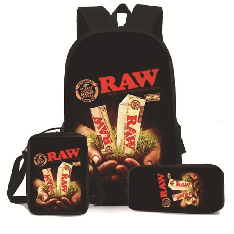 Креативная бумага для сигарет табачная RAW 3D принт 3 шт./компл. школьные сумки