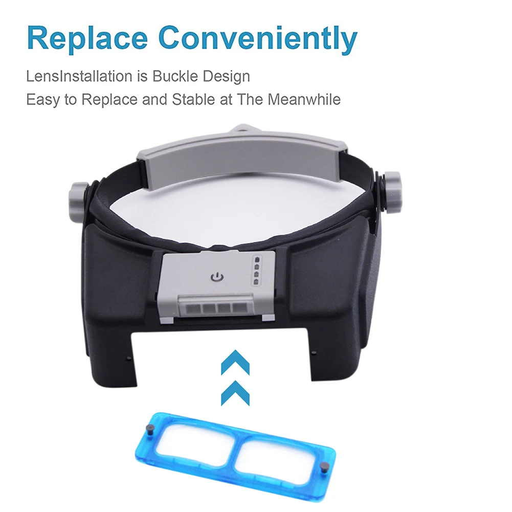 LED Light Professional Magnifier Hands Free HD Illuminated Loupe 1.5x 2x 2.5x 3.5x Adjustable Band for Elderly Reading Jewelers
LED Light Professional Magnifier Hands Free HD Illuminated Loupe 1.5x 2x 2.5x 3.5x Adjustable Band for Elderly Reading Jewelers