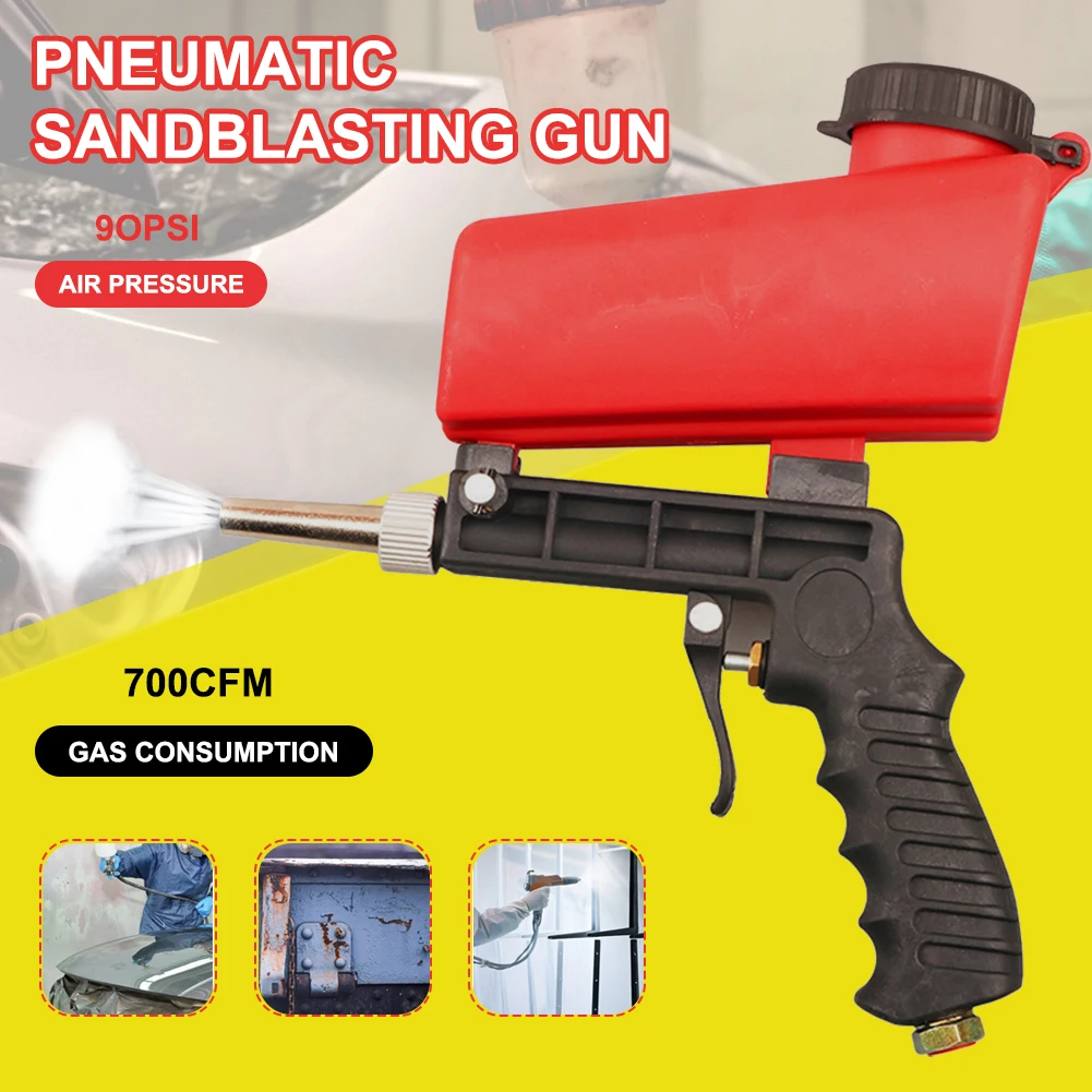 90psi Portable Sandblasting Gun Pneumatic Sandblaster Spray Gun Portable Small Sand Blasting Machine Gravity Adjustable Tool
90psi Portable Sandblasting Gun Pneumatic Sandblaster Spray Gun Portable Small Sand Blasting Machine Gravity Adjustable Tool