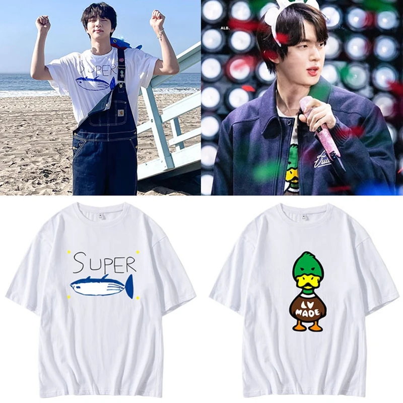 KPOP Women's T-Shirt Summer Cotton Oversized Casual Anime Y2K Versatile Short Sleeve BANGTAN JIN SUGA Tee Top
KPOP Women's T-Shirt Summer Cotton Oversized Casual Anime Y2K Versatile Short Sleeve BANGTAN JIN SUGA Tee Top