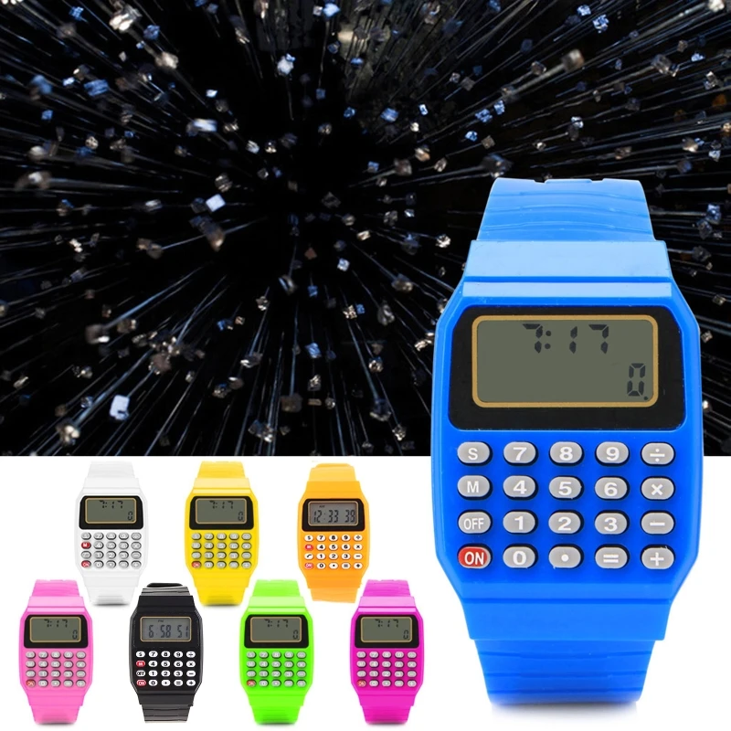 KX4A Fashion Child Kid Silicone Date Multi-Purpose Electronic Calculator Wrist Watch
KX4A Fashion Child Kid Silicone Date Multi-Purpose Electronic Calculator Wrist Watch