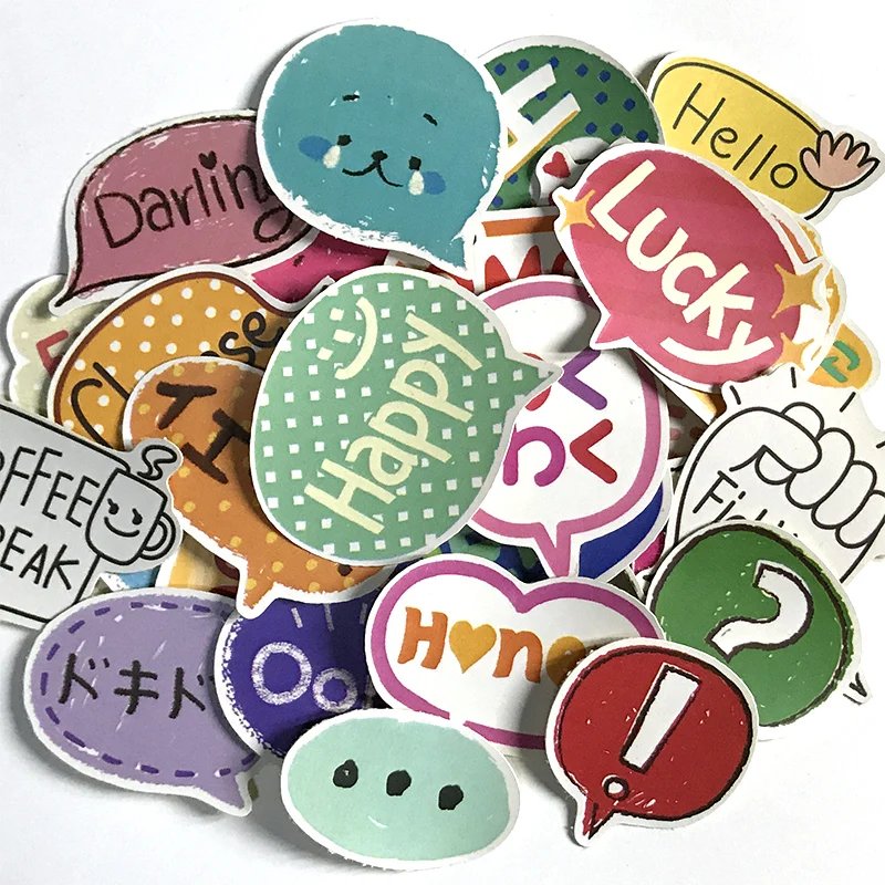 32pcs Cute Cartoon Stickers Color Bubble Dialog Box Handbook Album DIY Decoration Students hand-copied homework kawaii
32pcs Cute Cartoon Stickers Color Bubble Dialog Box Handbook Album DIY Decoration Students hand-copied homework kawaii