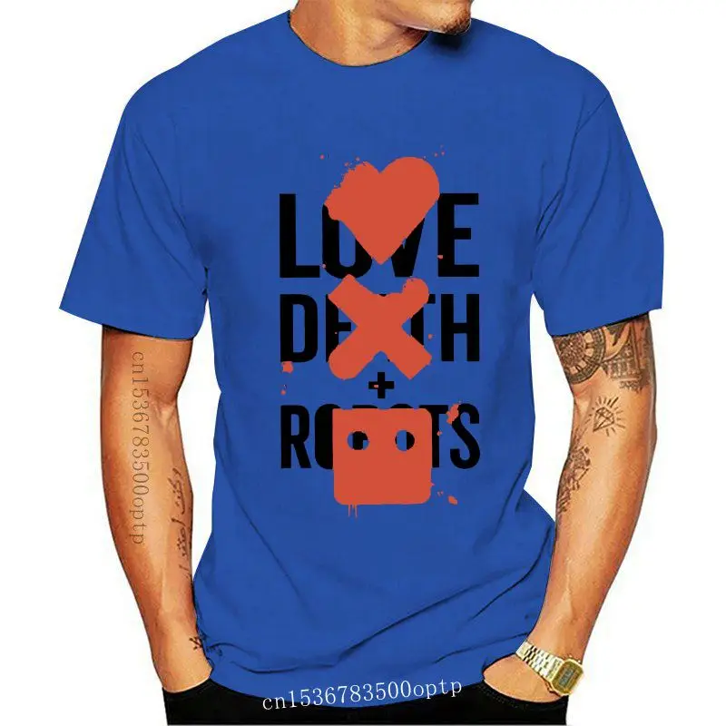 Camiseta de gran tamaño para hombres, camisa de amor, muerte y Robots, Heavy Metal, Rock, Sci Fi, TV, ropa de calle de algodón, 
Camiseta de gran tamaño para hombres, camisa de amor, muerte y Robots, Heavy Metal, Rock, Sci Fi, TV, ropa de calle de algodón,