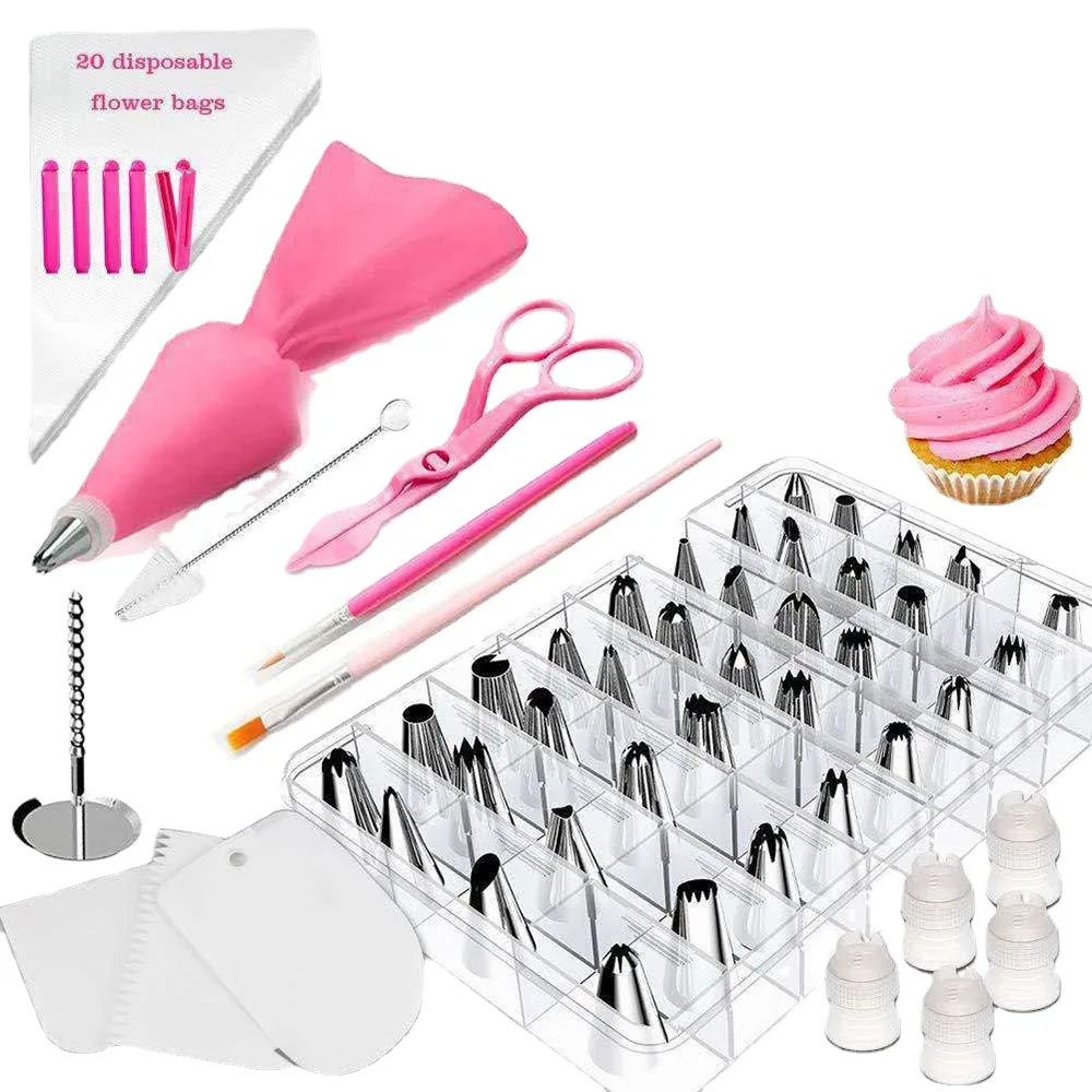 83Pcs/Set Silicone Pastry Bag Tips Kitchen Cake Icing Piping Cream Cake Decorating Tools Reusable Pastry Bags
83Pcs/Set Silicone Pastry Bag Tips Kitchen Cake Icing Piping Cream Cake Decorating Tools Reusable Pastry Bags