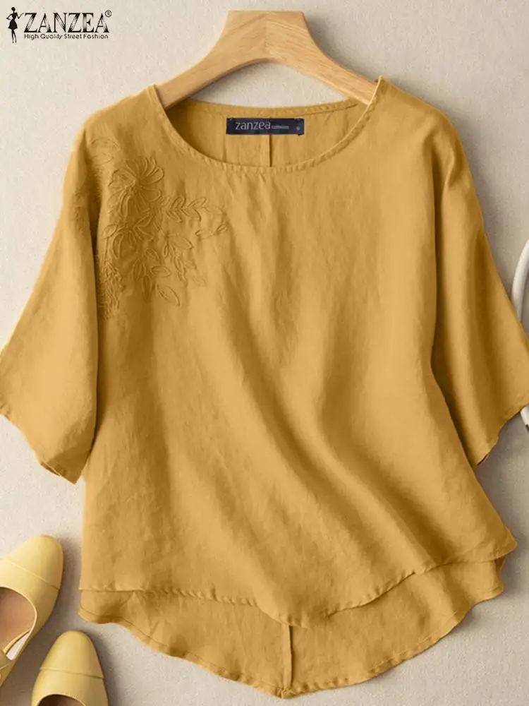 Oversize 2022 ZANZEA Vintage Women Tunic Tops Summer Blouse Floral Embroidery Shirt Party Chemise Retro O Neck 3/4 Sleeve Blusas
Oversize 2022 ZANZEA Vintage Women Tunic Tops Summer Blouse Floral Embroidery Shirt Party Chemise Retro O Neck 3/4 Sleeve Blusas
