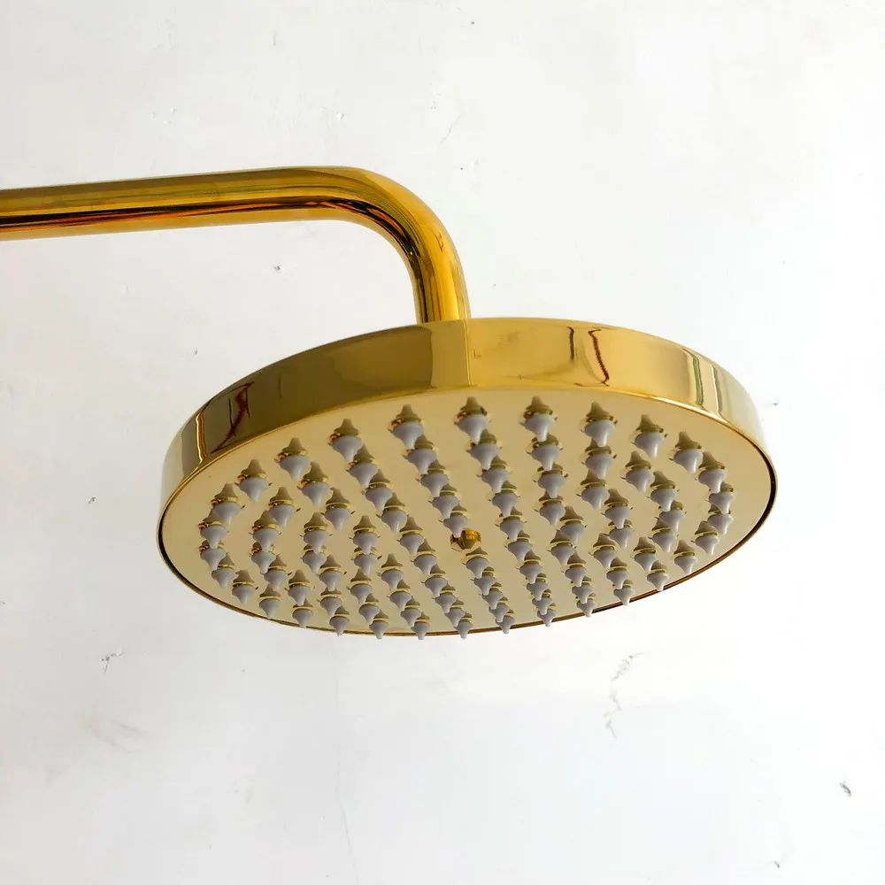 Luxury Gold Color Brass Round Rainfall Shower Head ,G1/2" Wall Mounted Shower Arm Extension Pipe For Rain Shower Head
Luxury Gold Color Brass Round Rainfall Shower Head ,G1/2" Wall Mounted Shower Arm Extension Pipe For Rain Shower Head