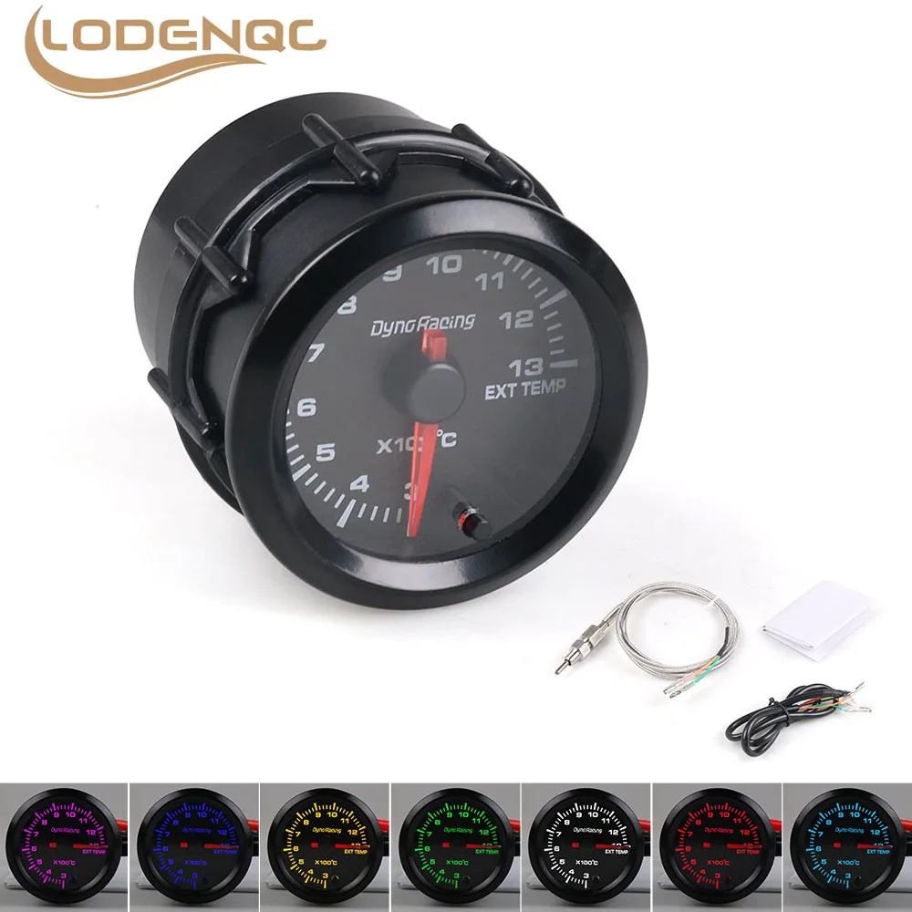Lodenqc 2" 52mm 7 Colors LED Car Exhaust Gas Temp Gauge 300-1300 Celsius EGT Gauge High Speed Motor EXT Gauge BX101494
Lodenqc 2" 52mm 7 Colors LED Car Exhaust Gas Temp Gauge 300-1300 Celsius EGT Gauge High Speed Motor EXT Gauge BX101494
