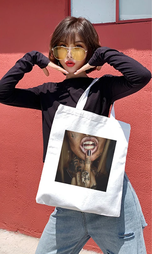 Women Canvas Shopping Tote Bag Black Girl Printing Shoulder Cloth Eco Bags Harajuku Grunge Aesthetic Ladies Student Book Bags
Women Canvas Shopping Tote Bag Black Girl Printing Shoulder Cloth Eco Bags Harajuku Grunge Aesthetic Ladies Student Book Bags