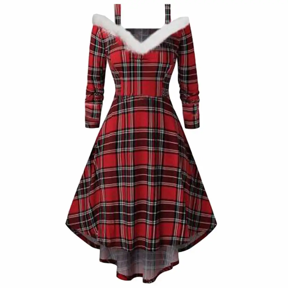 Winter Women Christmas Dress Elegant Puff Long Sleeve Faux Fur Collar Midi Party Costume Xmas New Year Festival Robe
Winter Women Christmas Dress Elegant Puff Long Sleeve Faux Fur Collar Midi Party Costume Xmas New Year Festival Robe