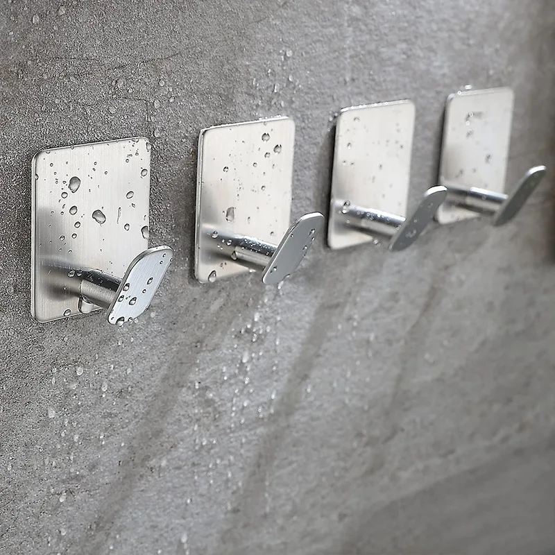Stainless Steel Hook Punch-free Self-adhesive Multi-purpose Hook Home Bathroom Kitchen Towels Keys Holder Coat Hanger Hook
Stainless Steel Hook Punch-free Self-adhesive Multi-purpose Hook Home Bathroom Kitchen Towels Keys Holder Coat Hanger Hook