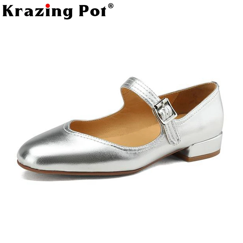 Туфли Krazing Pot на низком каблуке, Коровья спилка, круглый носок, туфли-лодочки, преппи стиль, Мэри Джейн, с ремешком и пряжкой, большие размеры 42
Туфли Krazing Pot на низком каблуке, Коровья спилка, круглый носок, туфли-лодочки, преппи стиль, Мэри Джейн, с ремешком и пряжкой, большие размеры 42