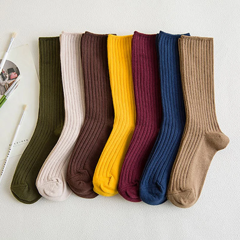 1 Pair Retro Women Cotton Loose Socks Autumn Winter Knitting Solid Color Long Black Pink Korean Japanese Student Girls Stockings
1 Pair Retro Women Cotton Loose Socks Autumn Winter Knitting Solid Color Long Black Pink Korean Japanese Student Girls Stockings