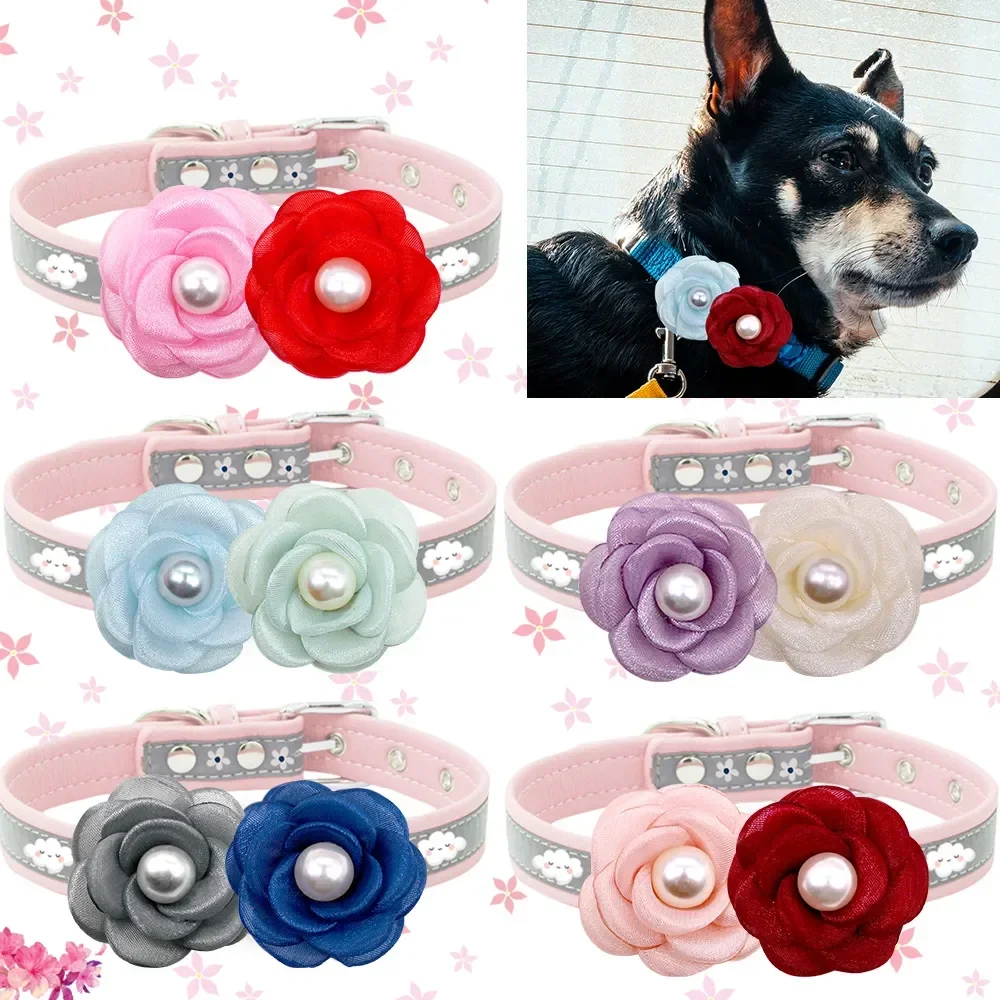 

Wholesale Pearl Products Small Dog Dog Bowtie Supplier Collar Bowties Grooming Dogs Pet Pet Accessories Flower for