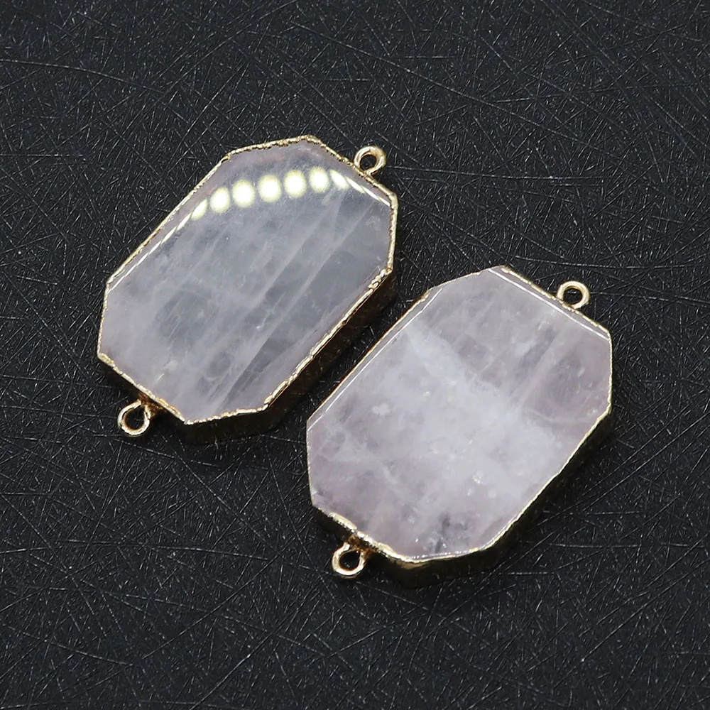 Natural Stone Cut Flour Crystal Fine Jewelry Necklace DIY Accessory Necklace Pendant Earrings Copper Bound Double Hole Connector
Natural Stone Cut Flour Crystal Fine Jewelry Necklace DIY Accessory Necklace Pendant Earrings Copper Bound Double Hole Connector