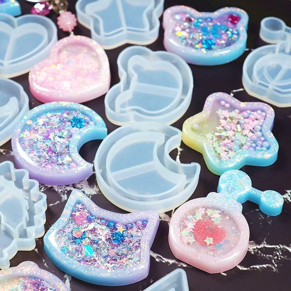 Crystal Epoxy Mould Muti-shape DIY Quicksand Mold Resin Pendant Jewelry Accessory Home Mould Shaker Making Tool DIY Mold Ca B7N5
Crystal Epoxy Mould Muti-shape DIY Quicksand Mold Resin Pendant Jewelry Accessory Home Mould Shaker Making Tool DIY Mold Ca B7N5