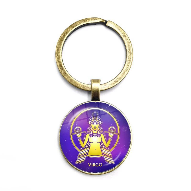 NEW Exquisite Twelve Constellations Glass Cabochon Pendant Keychain Men and Women Jewelry Fashion Key Chain Jewelry Wholesale
NEW Exquisite Twelve Constellations Glass Cabochon Pendant Keychain Men and Women Jewelry Fashion Key Chain Jewelry Wholesale