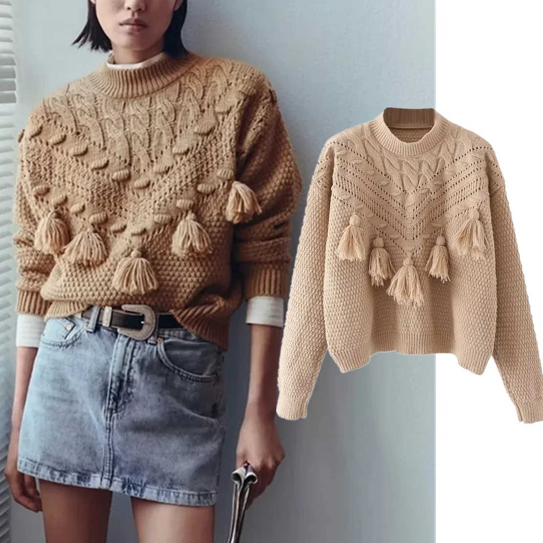 Jenny&Dave 2022 Winter Indie Folk Tassels Casual Knitwear Vintage Sweaters Women Tops
Jenny&Dave 2022 Winter Indie Folk Tassels Casual Knitwear Vintage Sweaters Women Tops