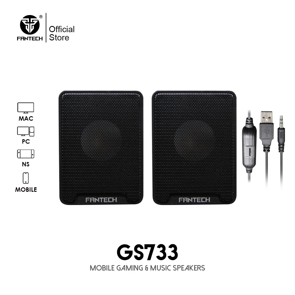 Fantech GS733 Music Speakers 3.5mm Plug 45mm Driver Unit Mini Wired Gaming Speakers For PUBG LOL and Music Gamer Speaker
Fantech GS733 Music Speakers 3.5mm Plug 45mm Driver Unit Mini Wired Gaming Speakers For PUBG LOL and Music Gamer Speaker