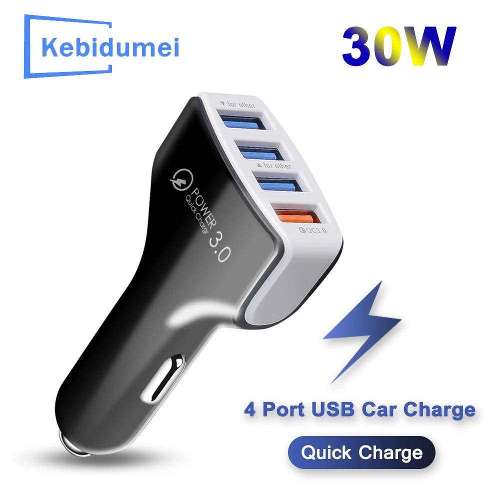 30W 4 Ports USB Car Charger Fast Charging PD Quick Charge 3.0 USB C Car Phone Charger Adapter 2.4A For iPhone Xiaomi Samsung
30W 4 Ports USB Car Charger Fast Charging PD Quick Charge 3.0 USB C Car Phone Charger Adapter 2.4A For iPhone Xiaomi Samsung