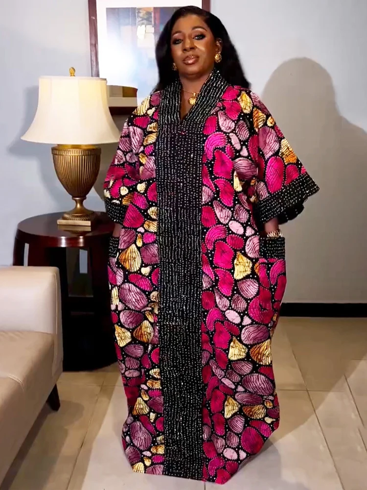 Wedding Party Dresses For Women Loose Boubou Dubai African Dashiki Print Luxury Crystal Kaftan Long Sleeve Abayas Evening Gowns
Wedding Party Dresses For Women Loose Boubou Dubai African Dashiki Print Luxury Crystal Kaftan Long Sleeve Abayas Evening Gowns