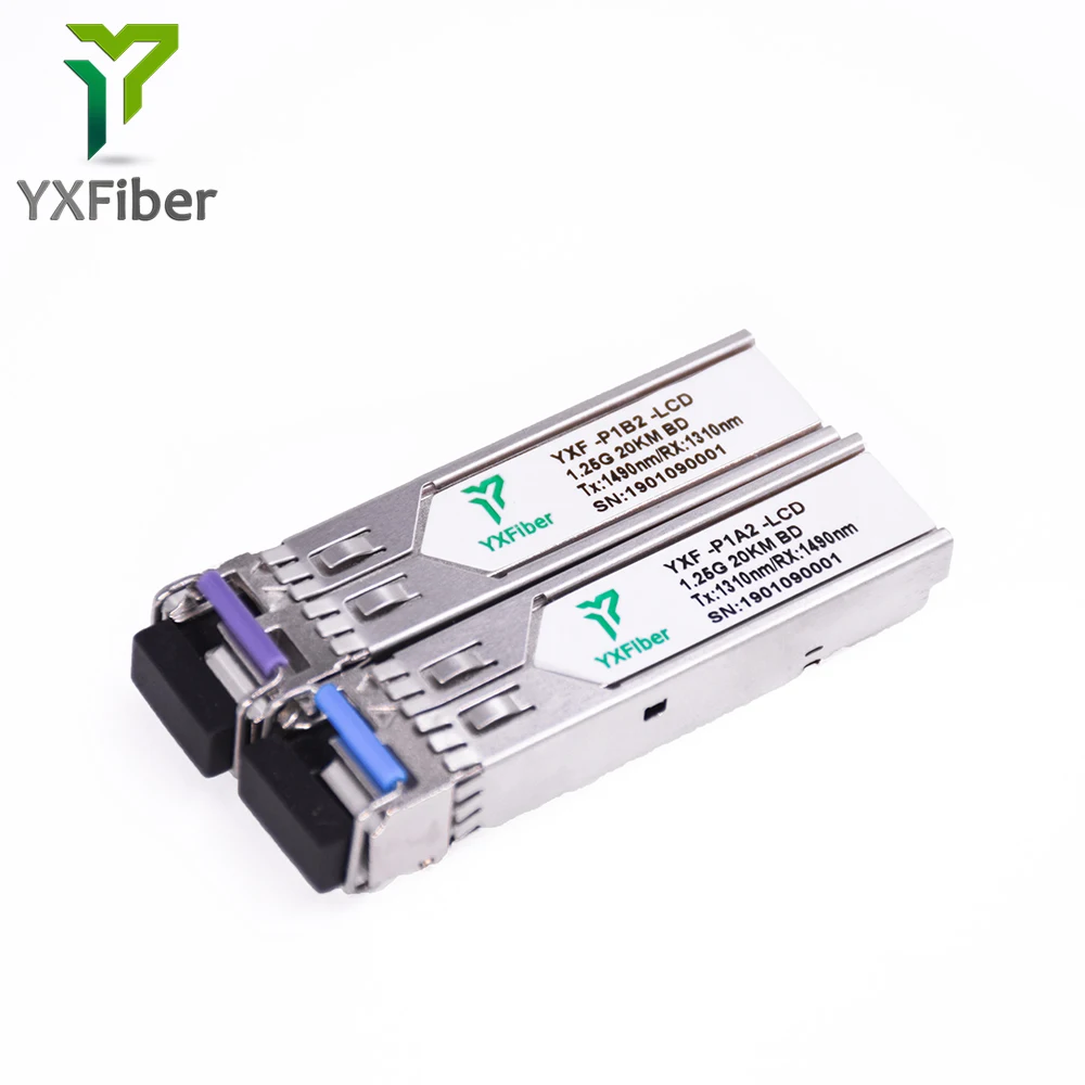 

1.25G BIDI 20km 1310nm/1490nm LC/SC Connector SM SFP Module Transceiver GLC-BX-D GLC-BX-U