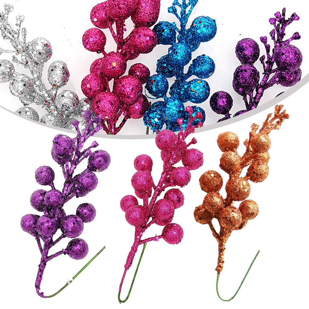 3pcs Artificial Christmas Glitter Berries Stems Xmas Tree Wreath Artificial Christmas Berry Stems Christmas Festival Home Decor
3pcs Artificial Christmas Glitter Berries Stems Xmas Tree Wreath Artificial Christmas Berry Stems Christmas Festival Home Decor